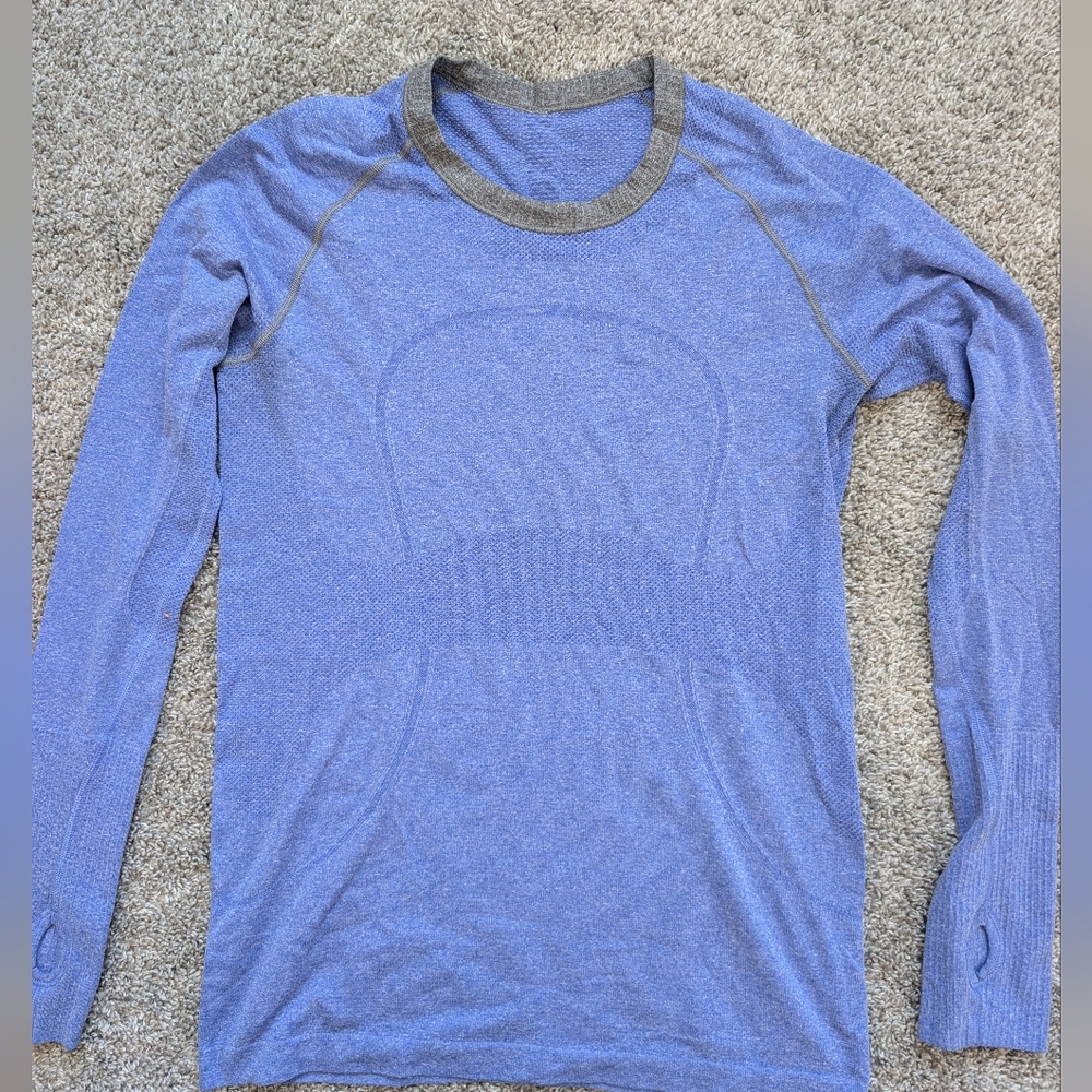 Lululemon Swiftly Tech Long Sleeve Top Blue Size 10